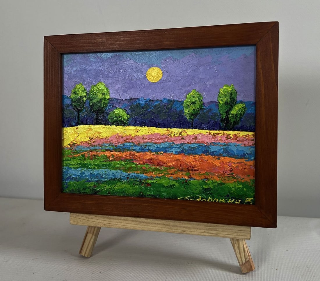 Oil painting Sounds of birds over the summer expanse V. Zadorozhnya - 2