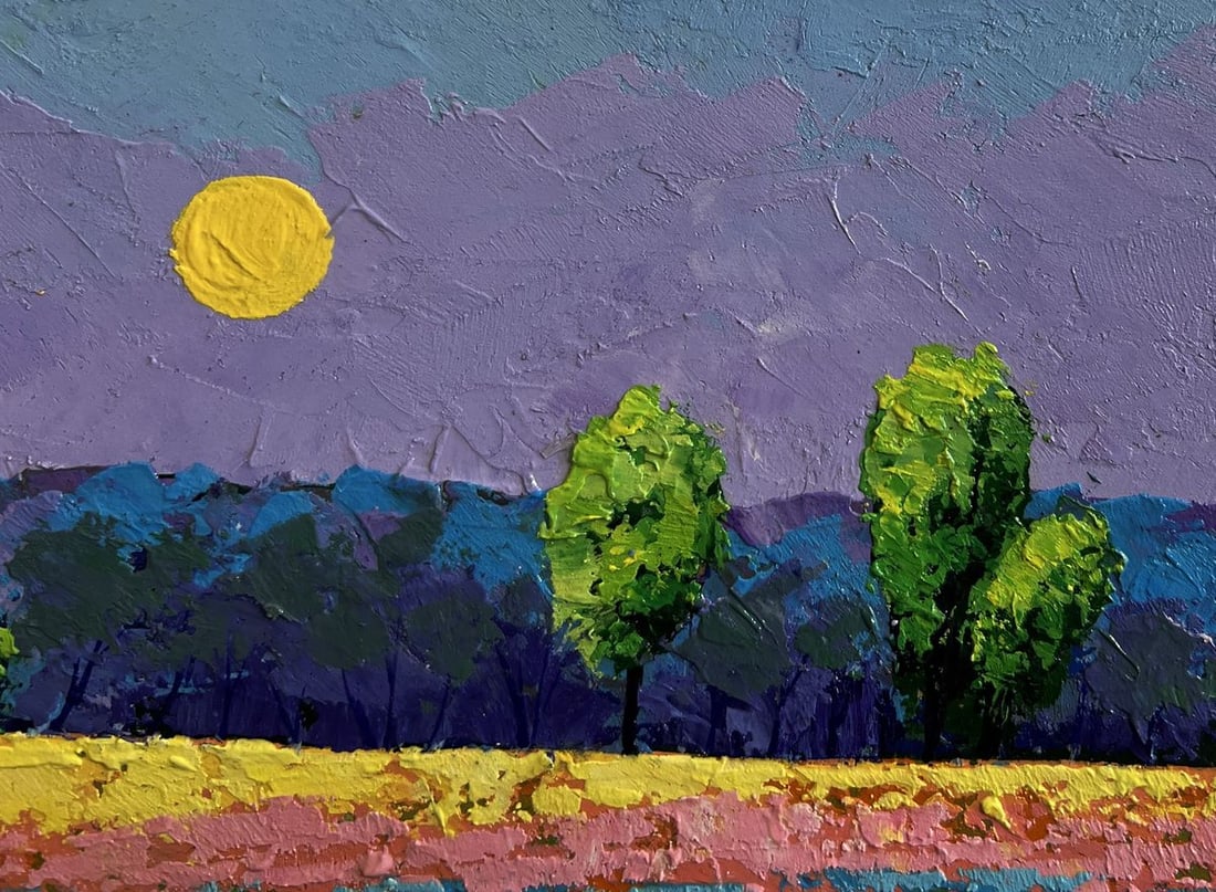 Oil painting Sounds of birds over the summer expanse V. Zadorozhnya - 4