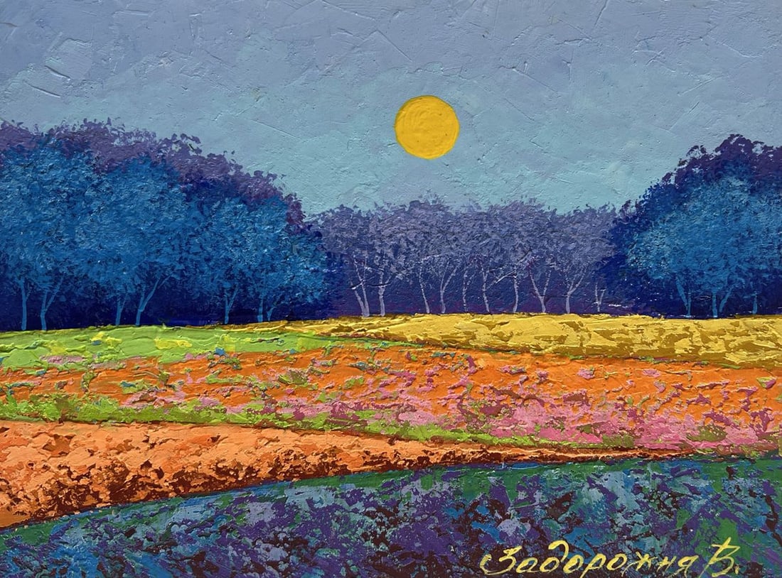 Oil painting Warm wind over the meadows V. Zadorozhnya - 3