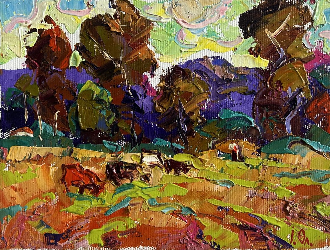 Oil painting On the pasture Alex Kalenyuk - 3
