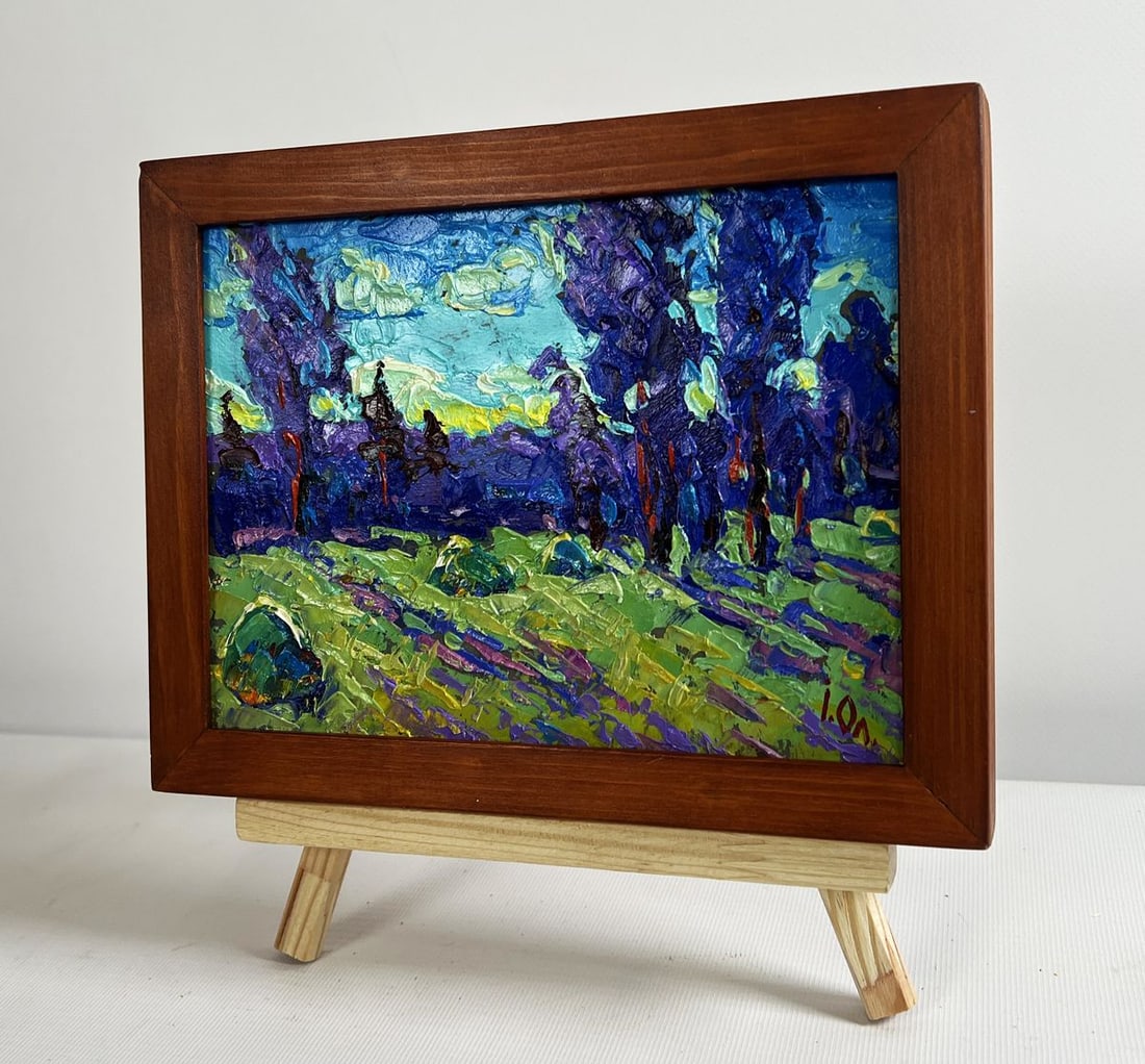 Oil painting Evening breeze in the field Alex Kalenyuk - 2