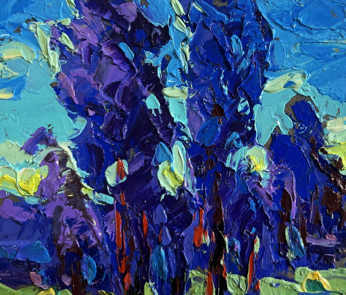 Oil painting Evening breeze in the field Alex Kalenyuk - 4