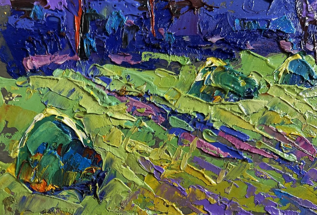 Oil painting Evening breeze in the field Alex Kalenyuk - 5
