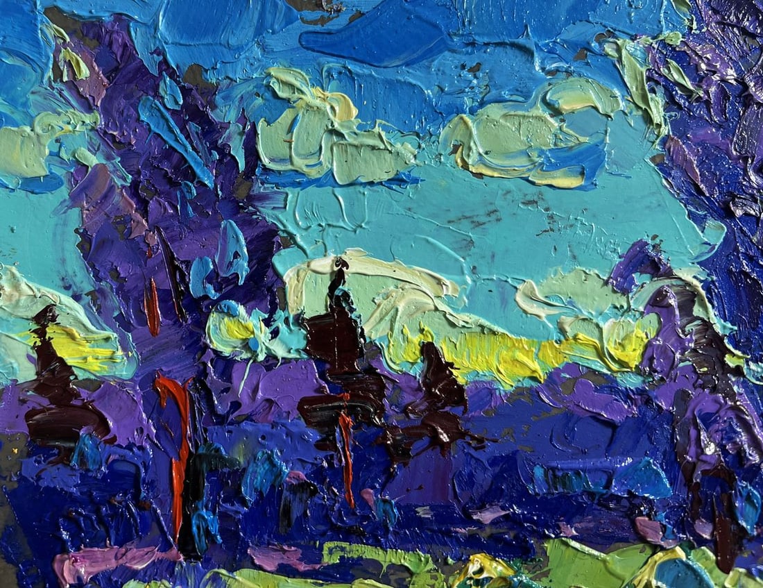 Oil painting Evening breeze in the field Alex Kalenyuk - 6