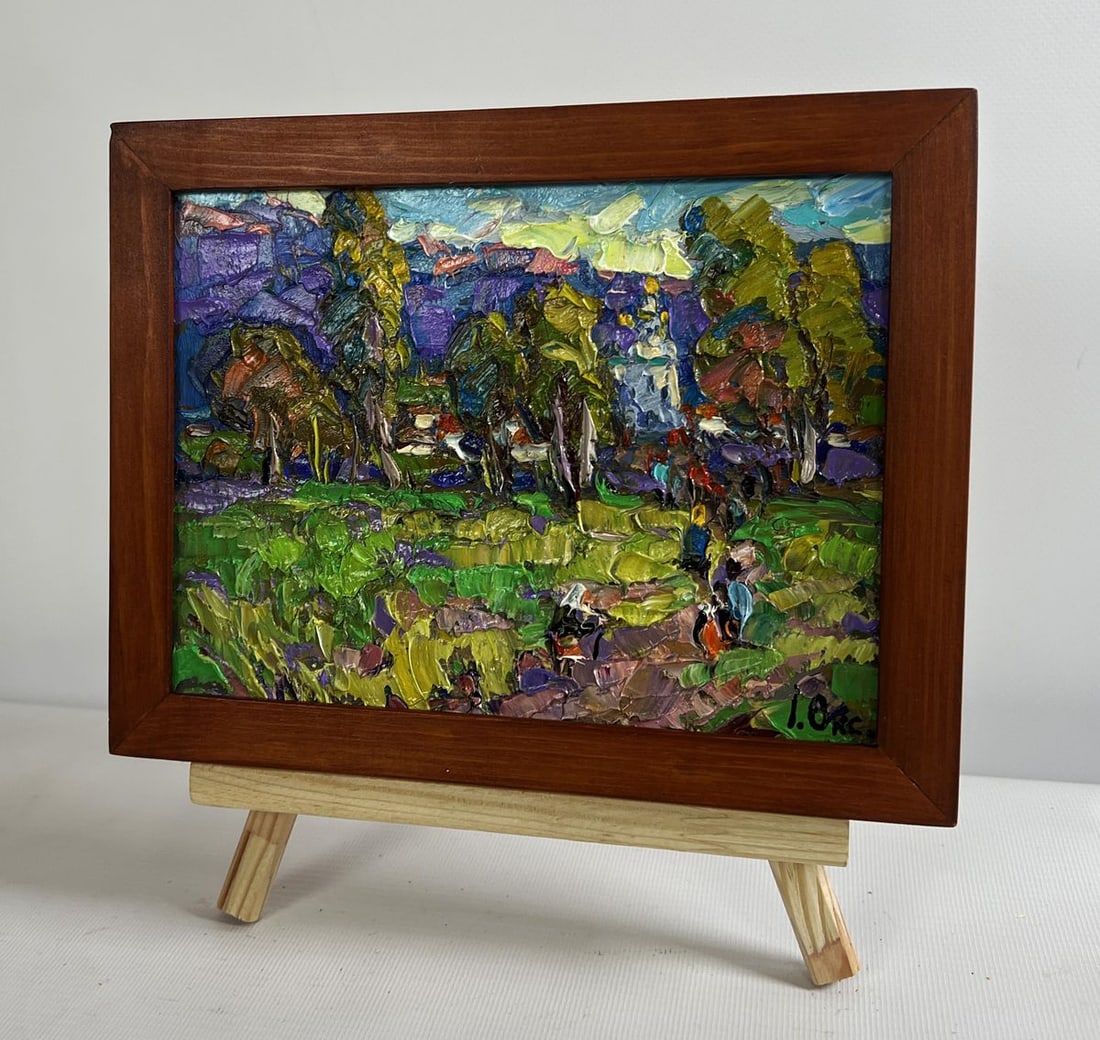 Oil painting Morning ringing of church bells Oksana Kalenyuk - 2