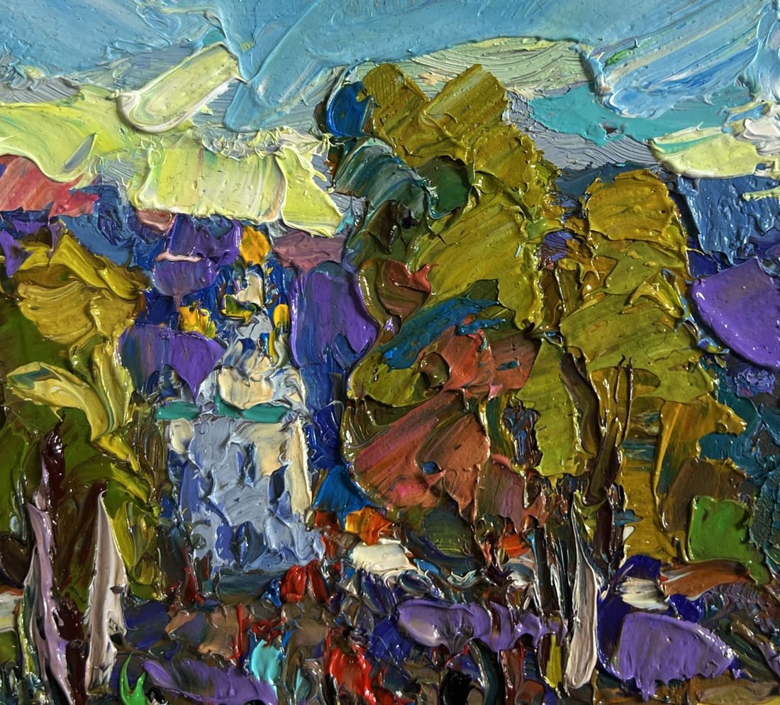 Oil painting Morning ringing of church bells Oksana Kalenyuk - 4