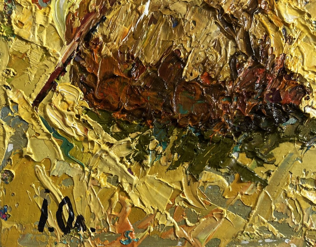 Oil painting Fresh haystacks in the field Alex Kalenyuk - 7