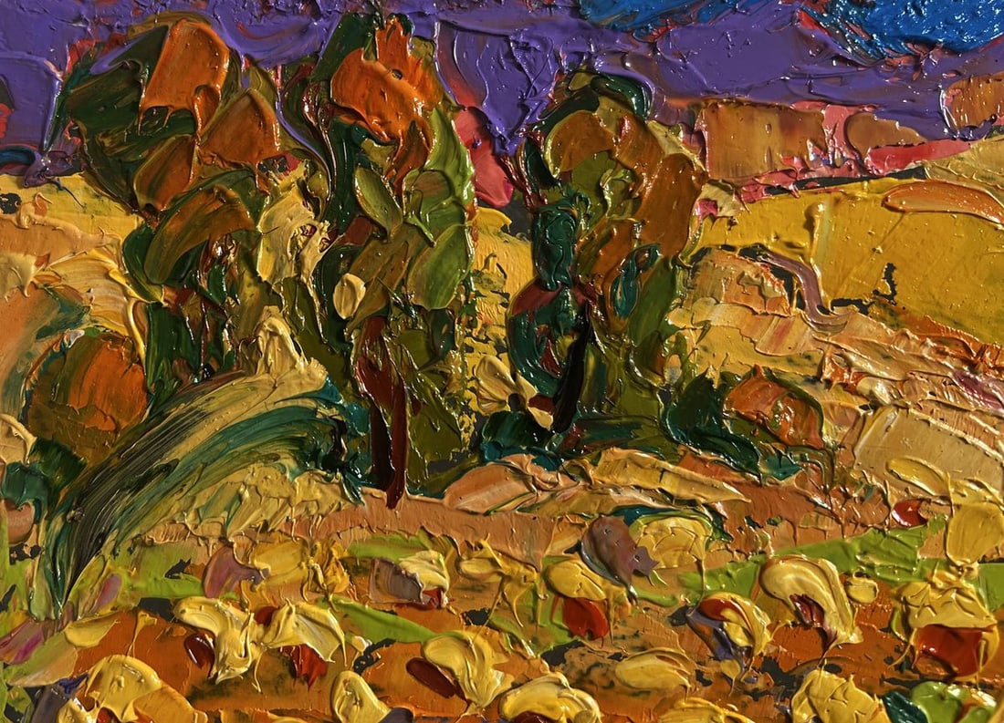 Oil painting Field of sunflowers Alex Kalenyuk - 6