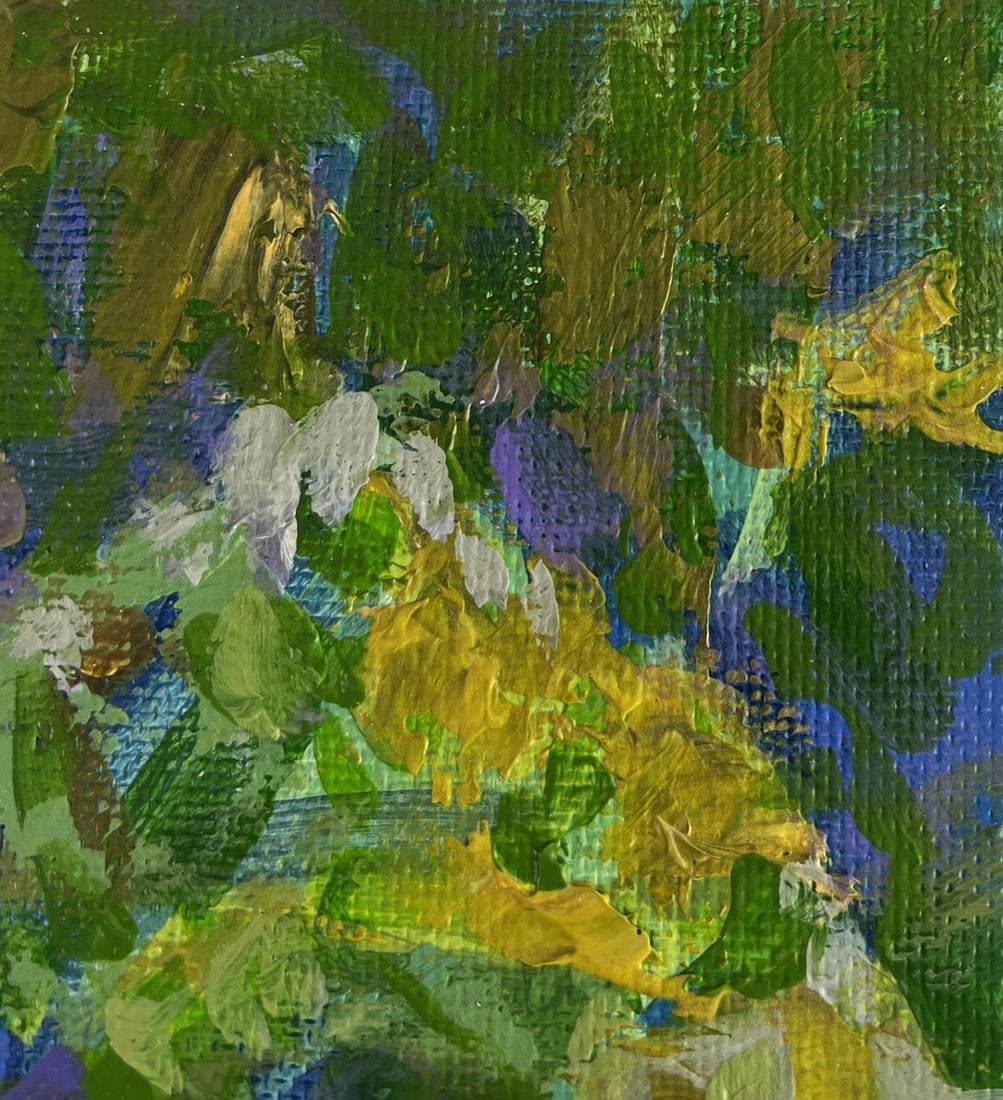 Acrylic painting Warm day by the haystacks Mykhailo Patskan - 4