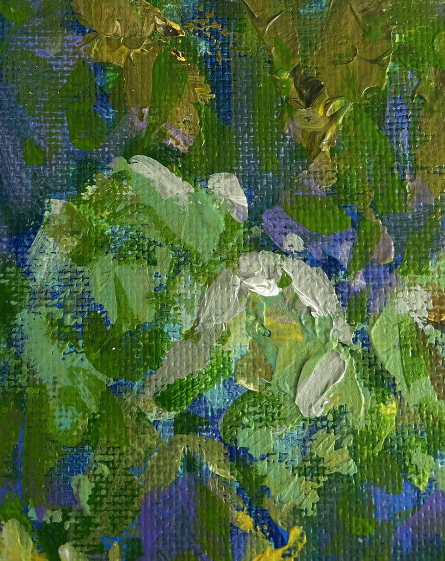 Acrylic painting Warm day by the haystacks Mykhailo Patskan - 5