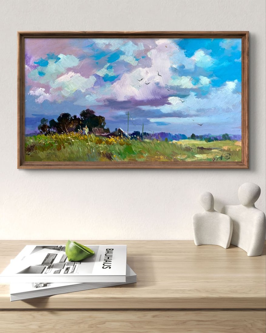 Oil painting In the village field Yuriy Suprunchuk - 2