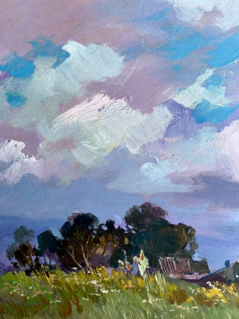 Oil painting In the village field Yuriy Suprunchuk - 4