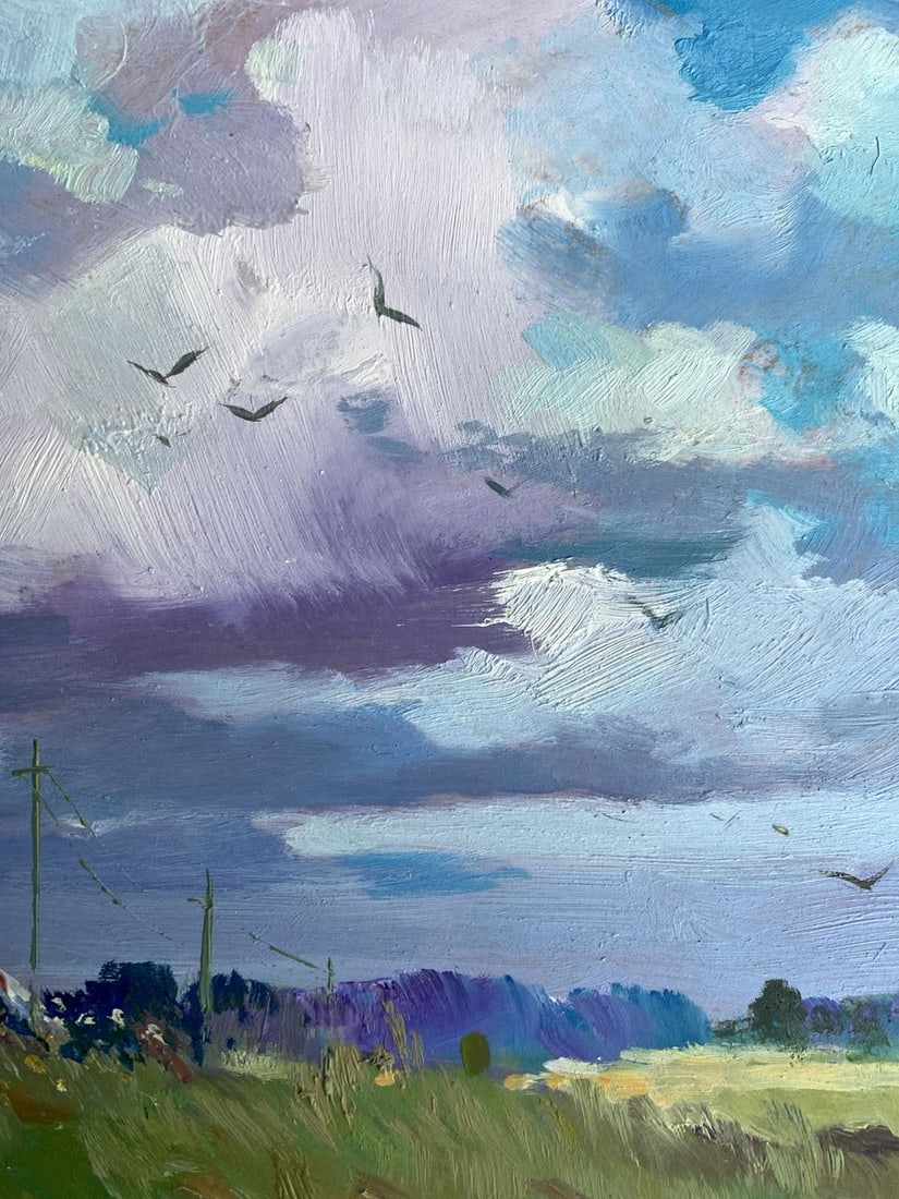 Oil painting In the village field Yuriy Suprunchuk - 9