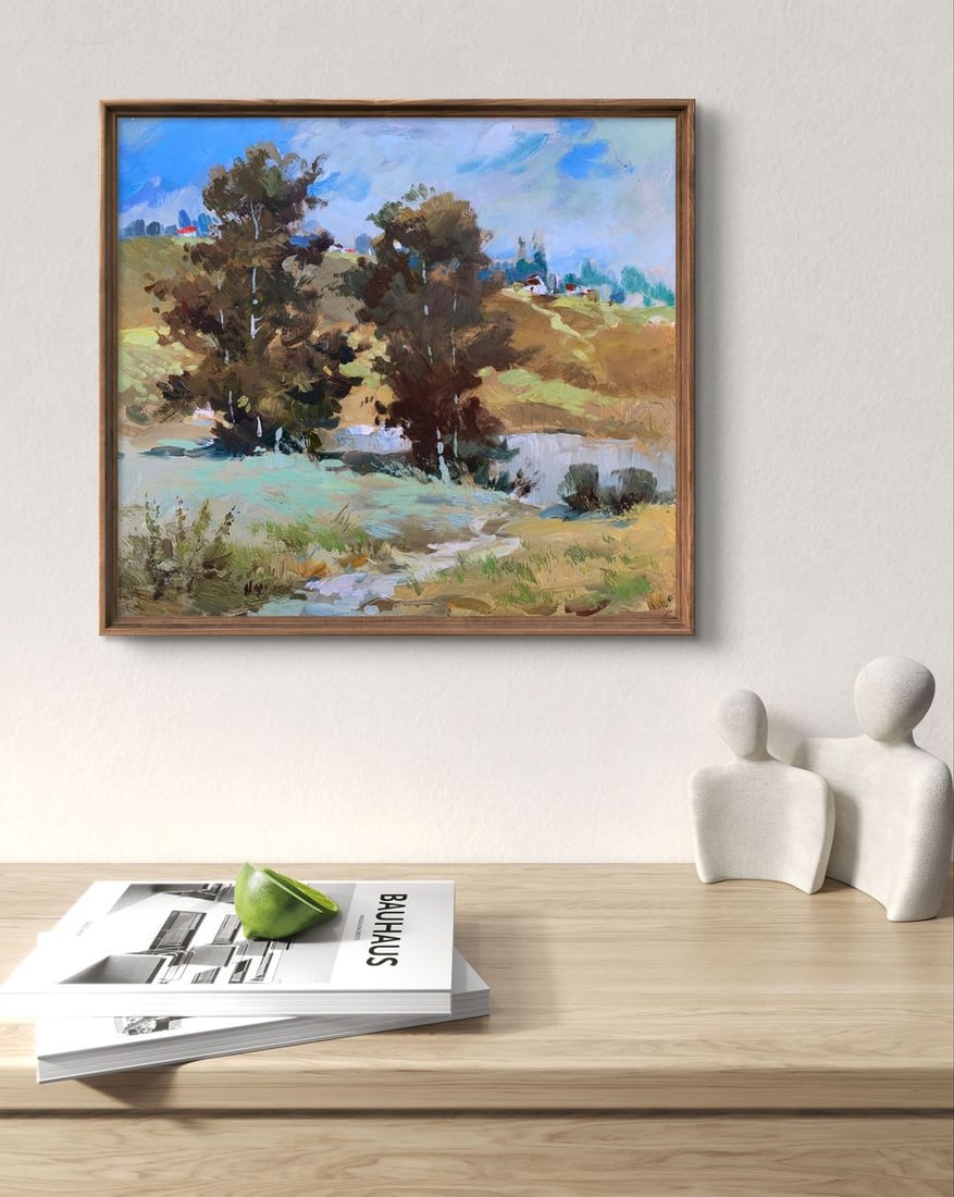 Oil painting Village pond Yuriy Suprunchuk - 3