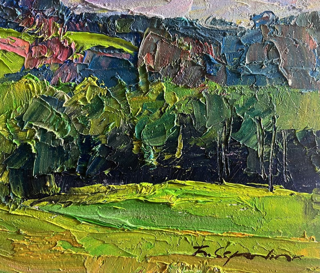 Oil painting Summer meadows and forests Boris Serdyuk - 9