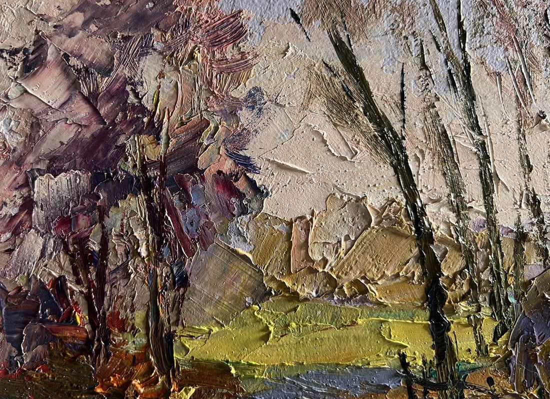 Oil painting March days in the field Boris Serdyuk - 4