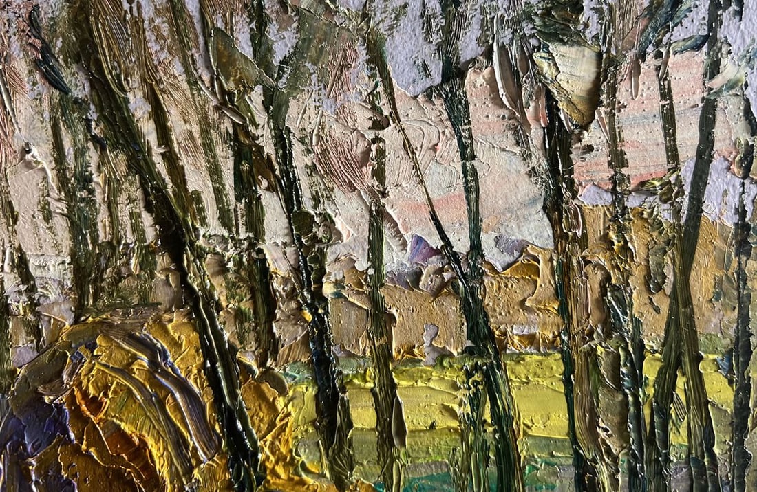 Oil painting March days in the field Boris Serdyuk - 6