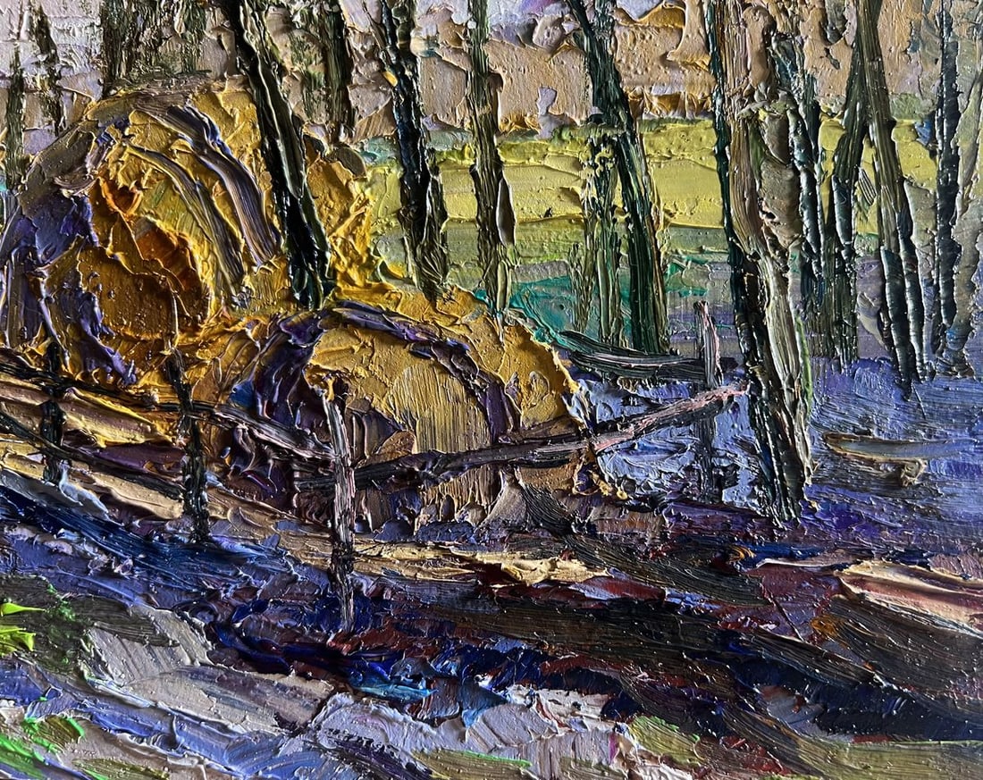 Oil painting March days in the field Boris Serdyuk - 7