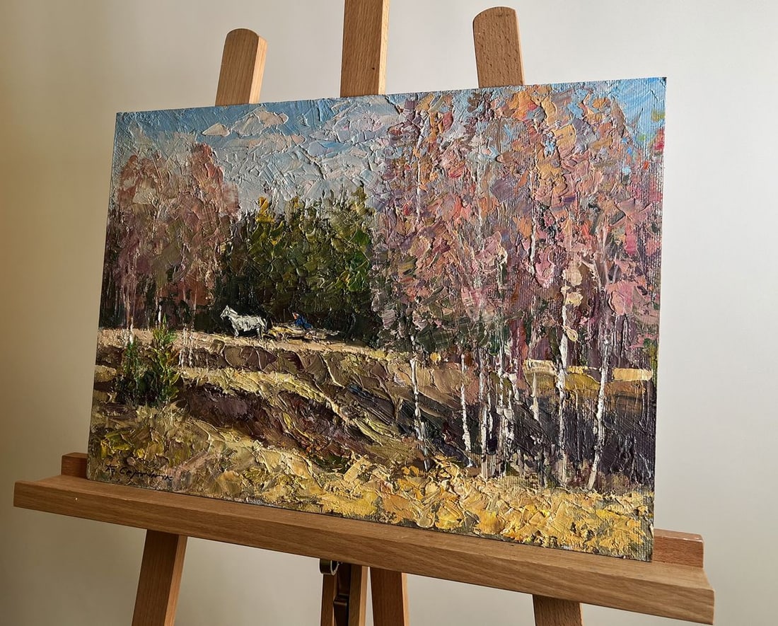 Oil painting Along the forest road Boris Serdyuk - 2