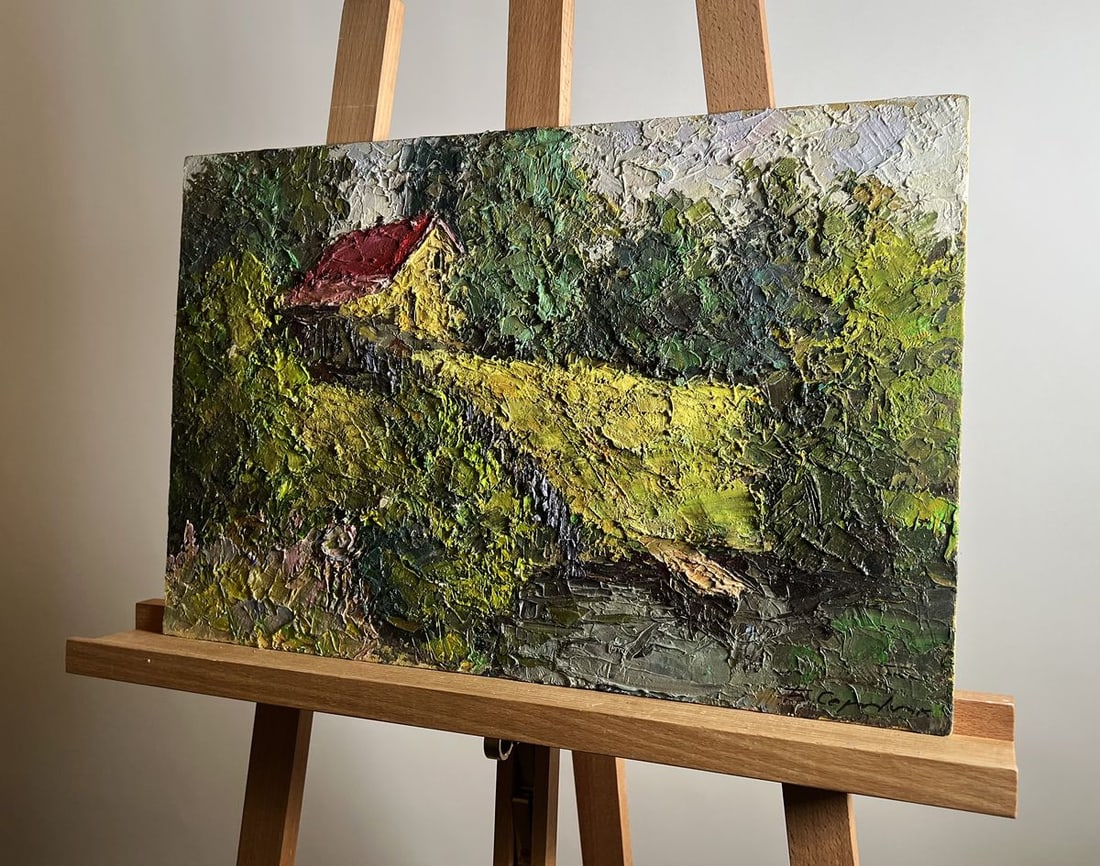 Oil painting House near the pond Boris Serdyuk - 2