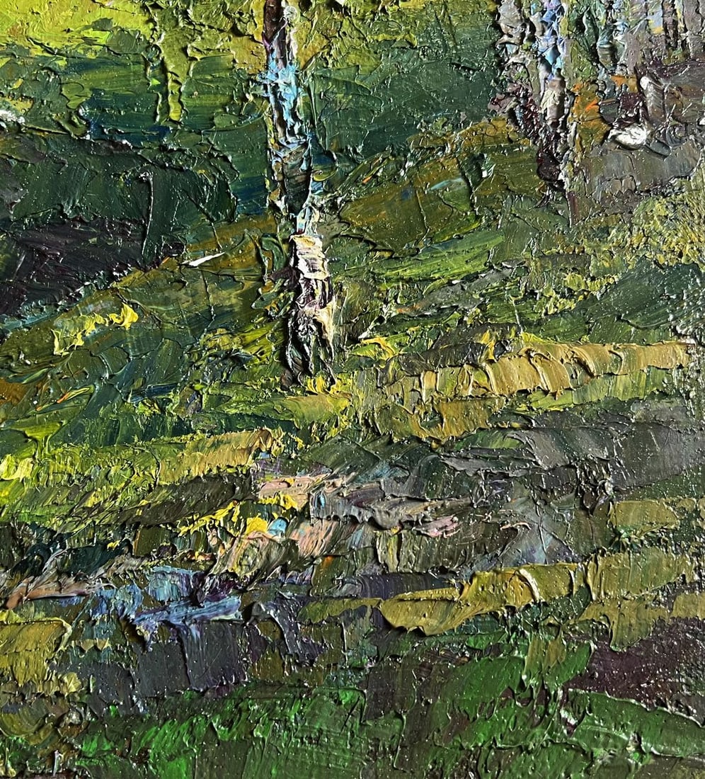 Oil painting Sunny day in the birch forest Boris Serdyuk - 6