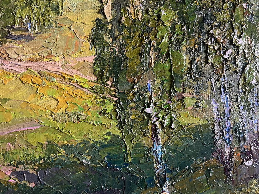 Oil painting Sunny day in the birch forest Boris Serdyuk - 7