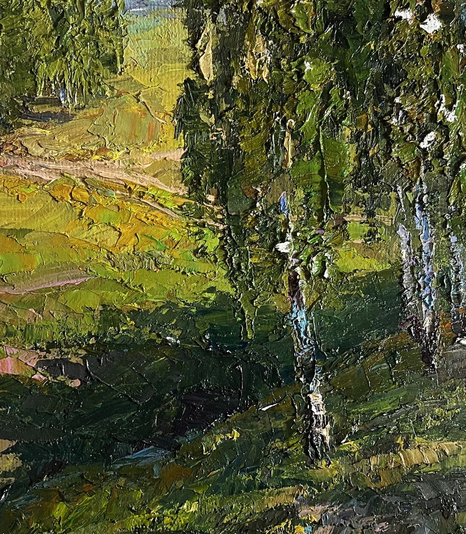 Oil painting Sunny day in the birch forest Boris Serdyuk - 8