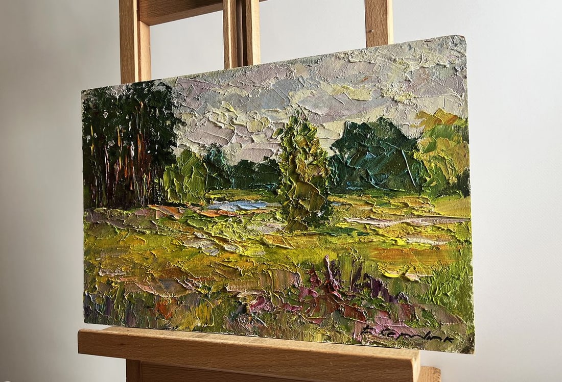 Oil painting In the summer forest Boris Serdyuk - 2