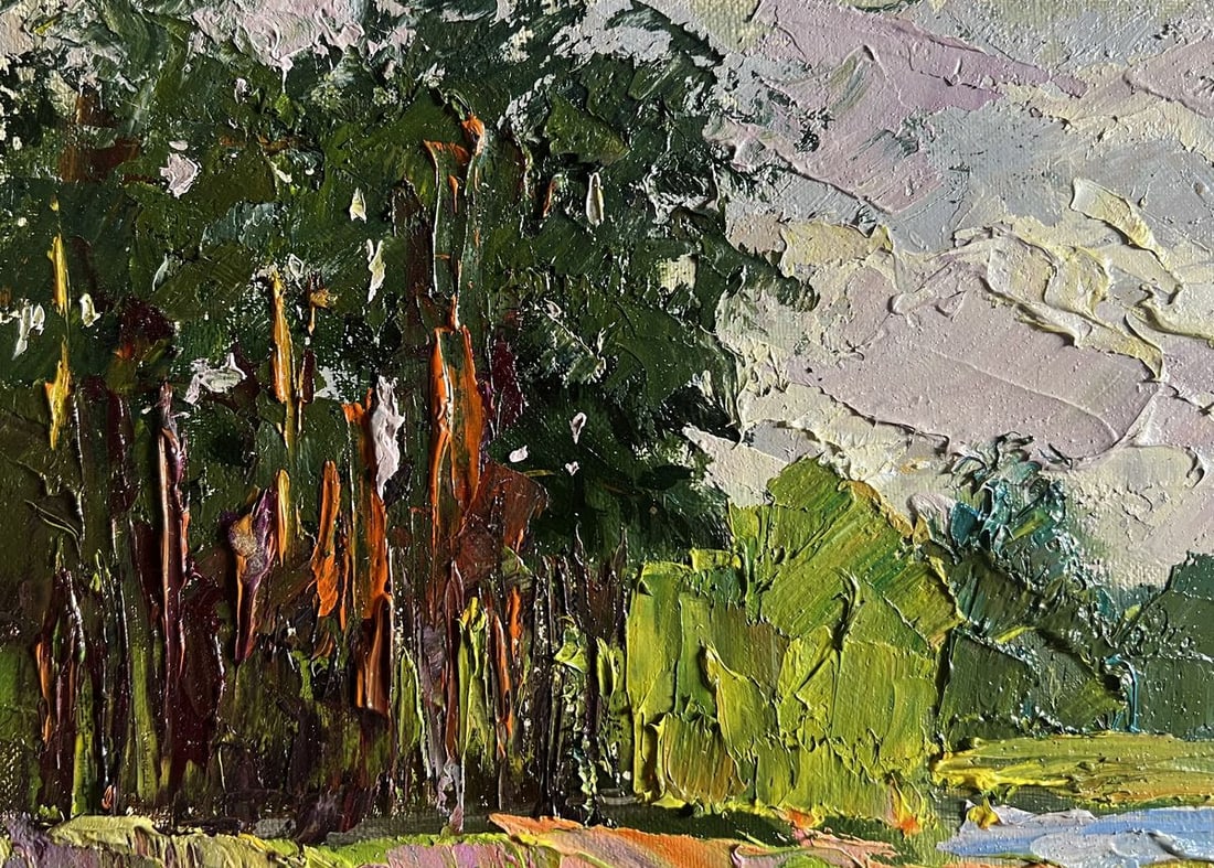Oil painting In the summer forest Boris Serdyuk - 4