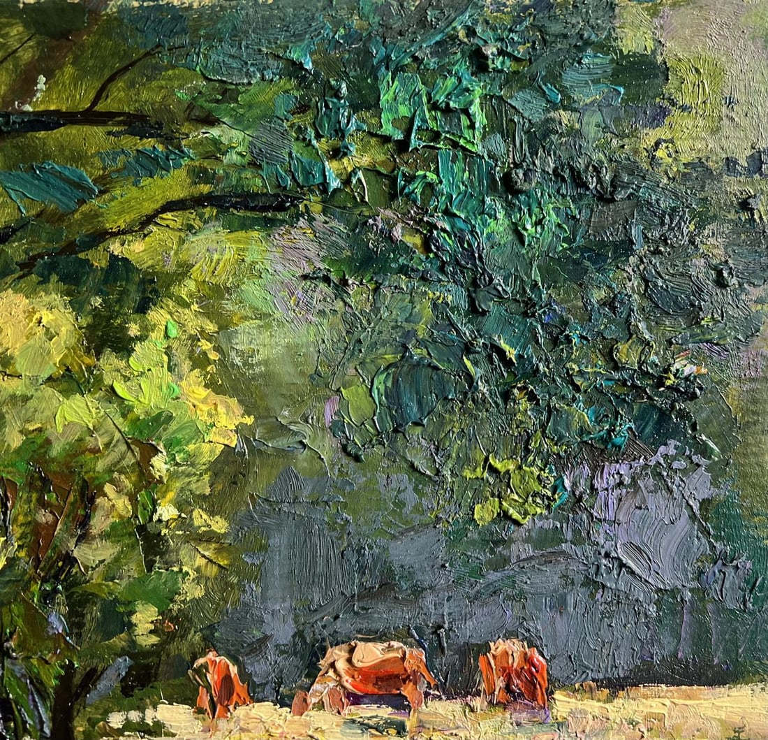Oil painting Walking the cows Boris Serdyuk - 6