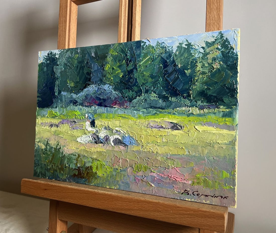 Oil painting Preparing for winter Boris Serdyuk - 2