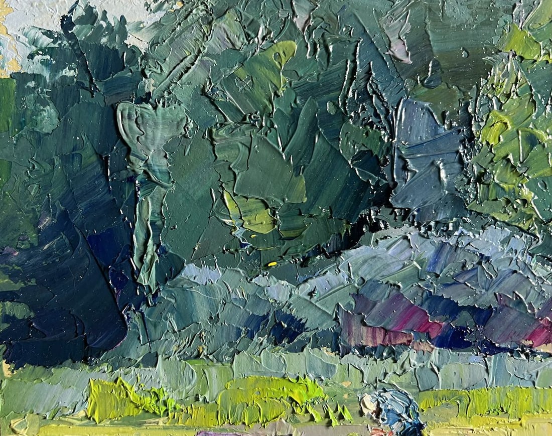 Oil painting Preparing for winter Boris Serdyuk - 4