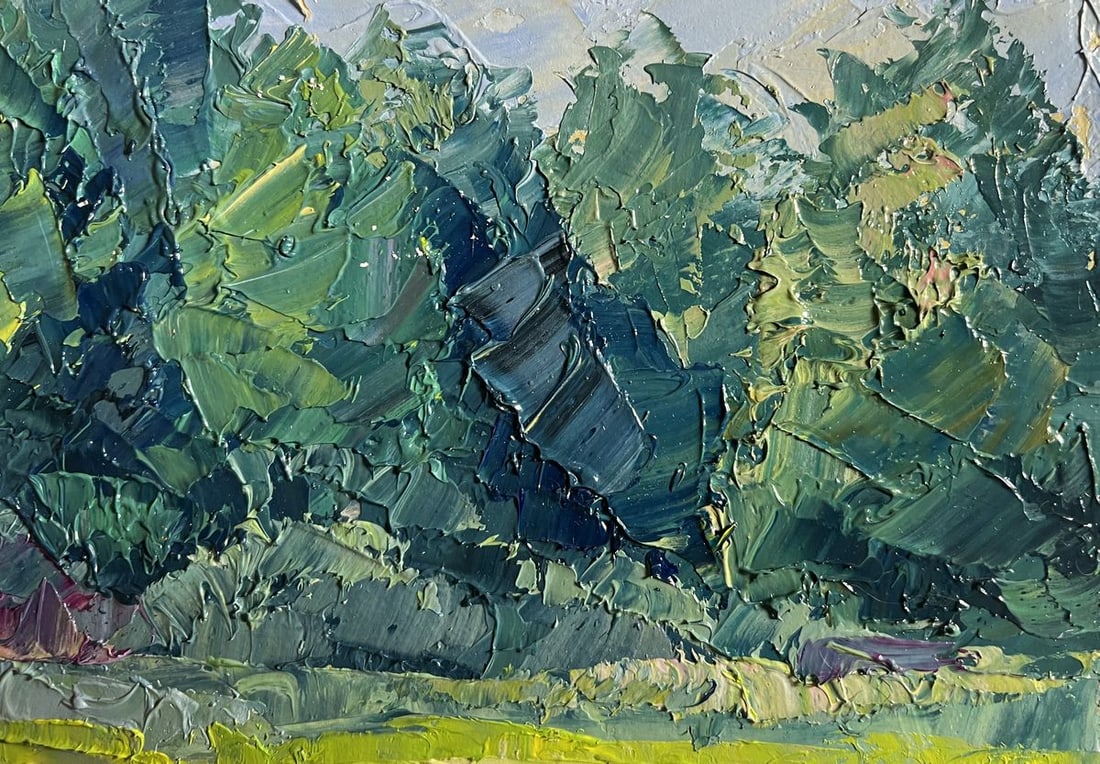 Oil painting Preparing for winter Boris Serdyuk - 6