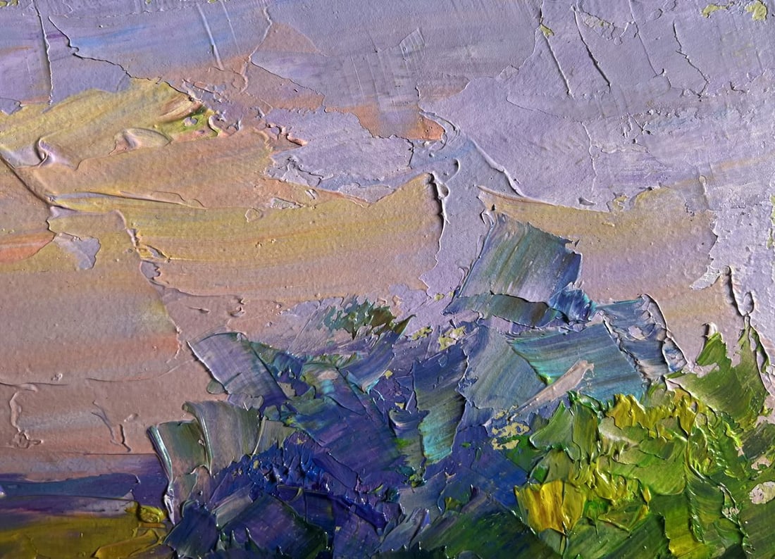 Oil painting In a summer flower meadow Boris Serdyuk - 6