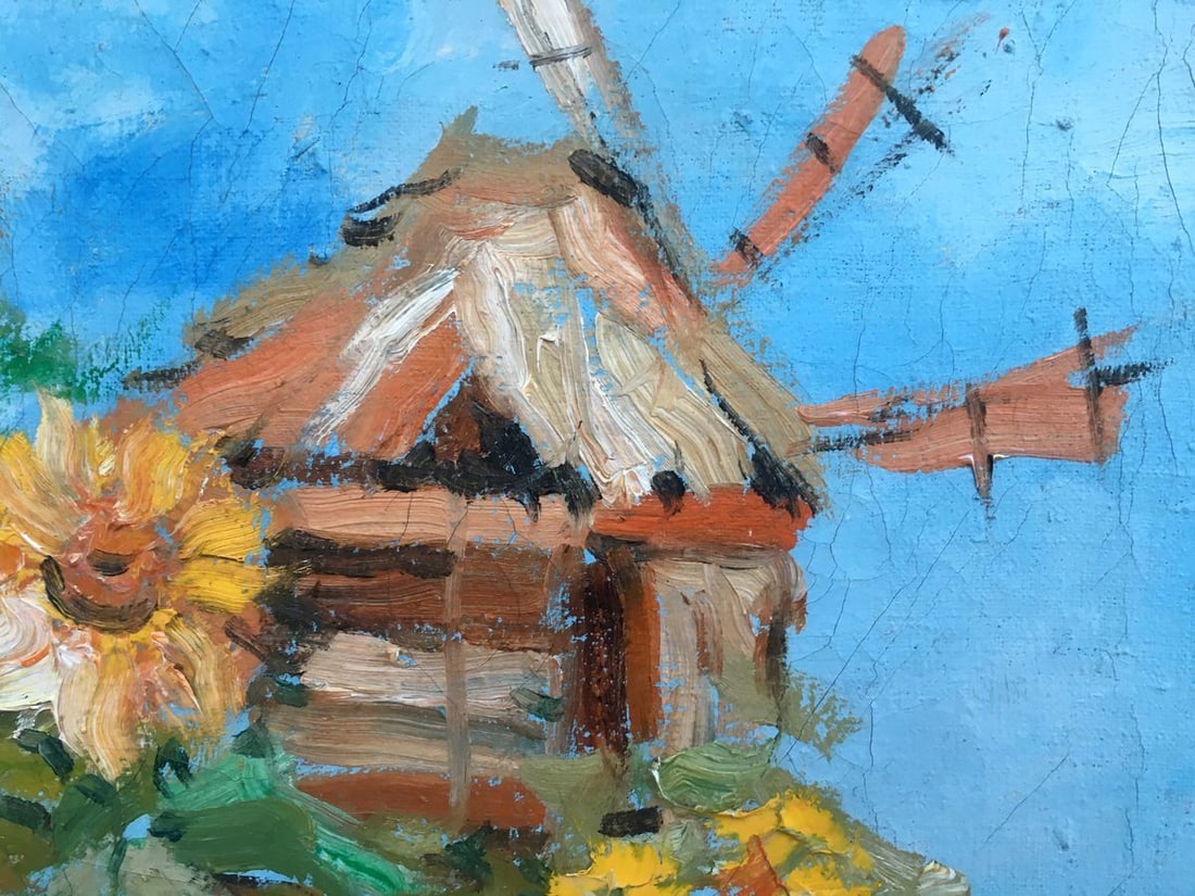 Oil painting sunflowers landscape Alexey Nikolaevich Timoshenko - 4