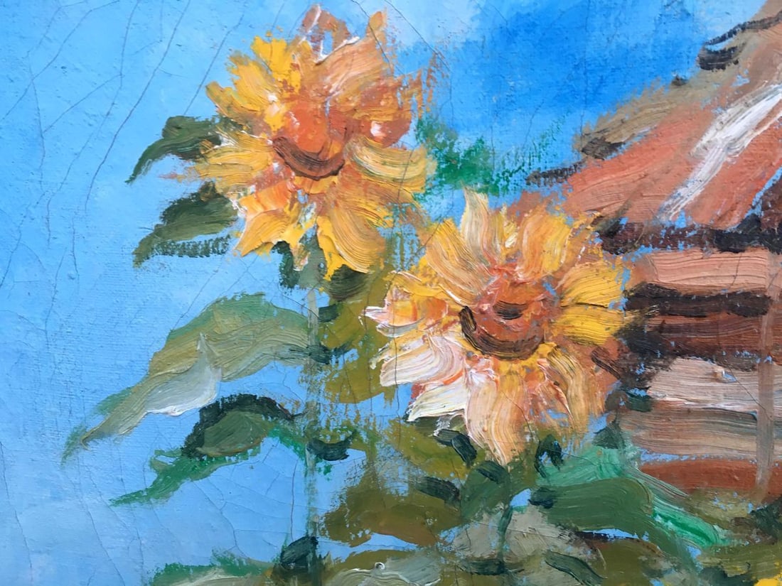 Oil painting sunflowers landscape Alexey Nikolaevich Timoshenko - 5