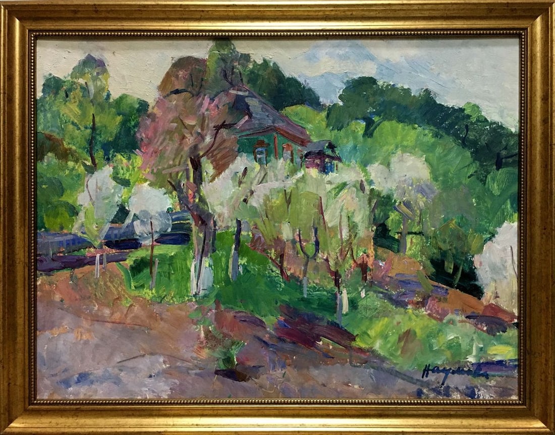 Oil painting House in the forest Naumova Tamara Sergeevna: Title: Oil painting House in the forest Naumova Tamara Sergeevna Description: NoVern 451 *** ABOUT THIS PAINTING *** * TITLE: "House in the forest" * ARTISTS: Naumova Tamara Sergeevna * SIZE: 50x64 cm