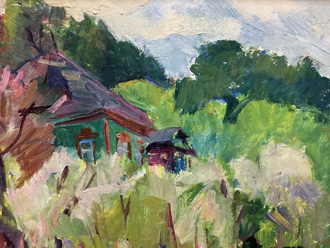 Oil painting House in the forest Naumova Tamara Sergeevna - 3