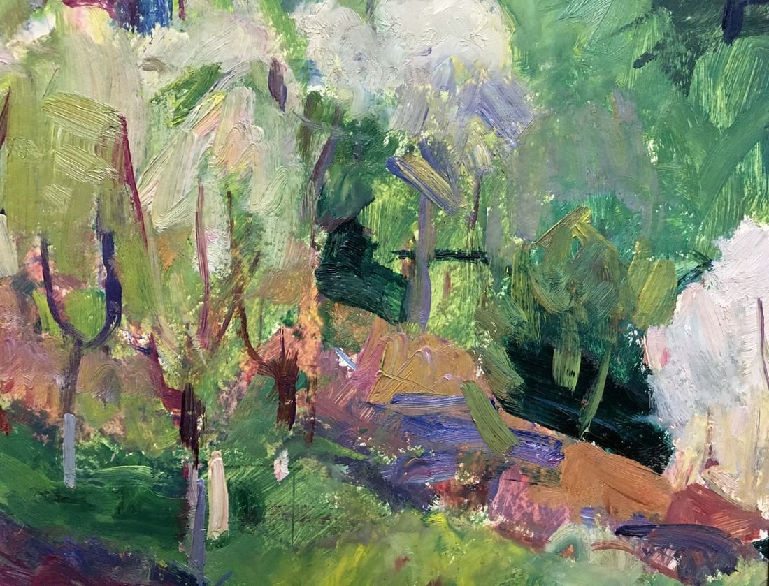 Oil painting House in the forest Naumova Tamara Sergeevna - 4