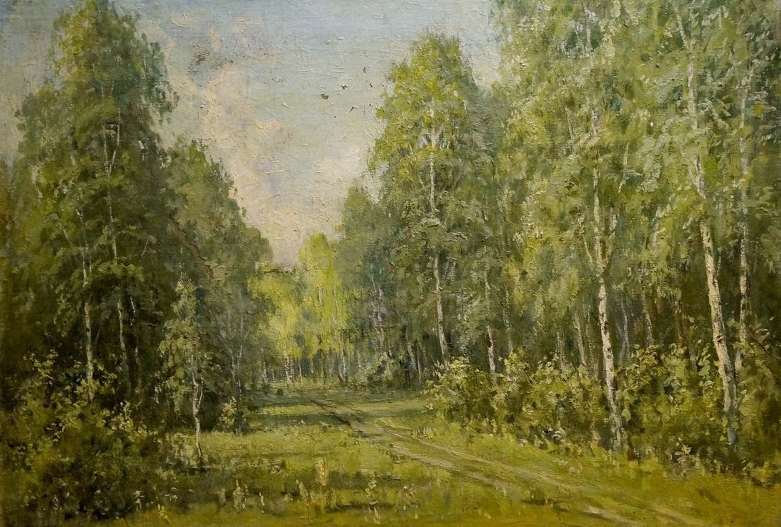 Oil painting Forest landscape Mikhail Valentinovich Arkhangelsky - 2