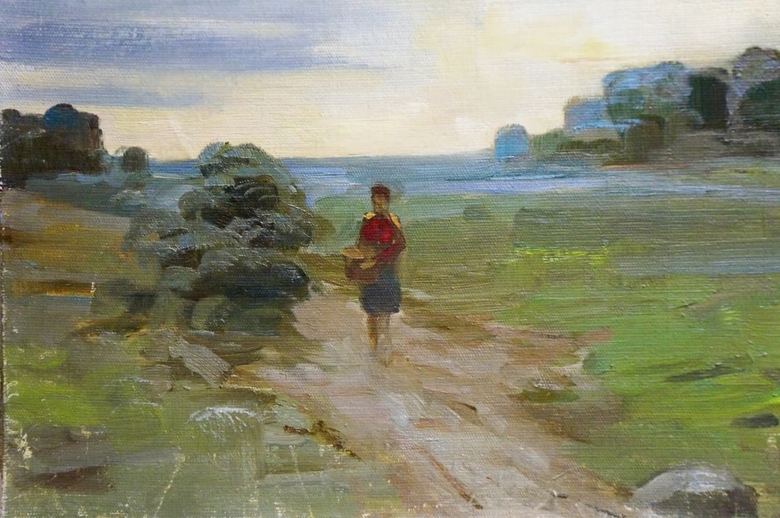 Oil painting Road to the village Kirakozov Gerasim Artemovich - 2