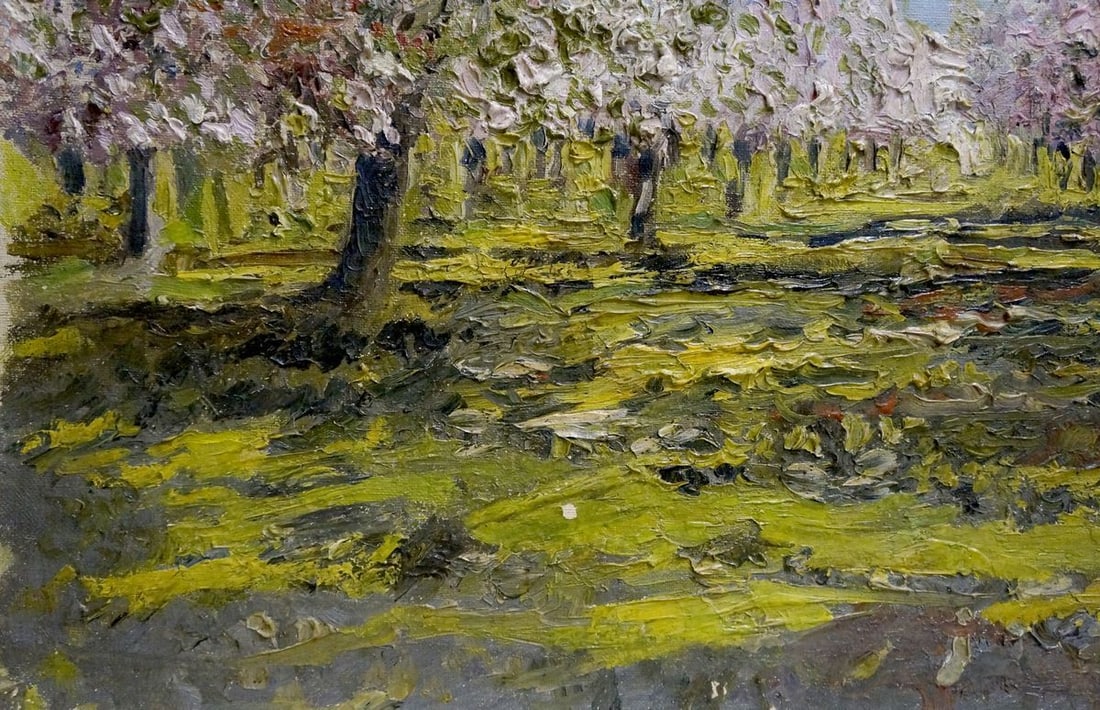 Oil painting Trees are blooming Nevkritiy Denis Nikiforovich - 2