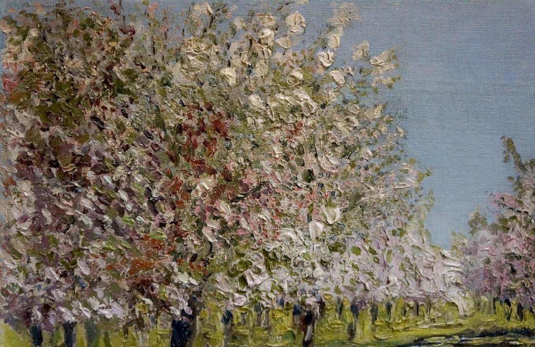 Oil painting Trees are blooming Nevkritiy Denis Nikiforovich - 3