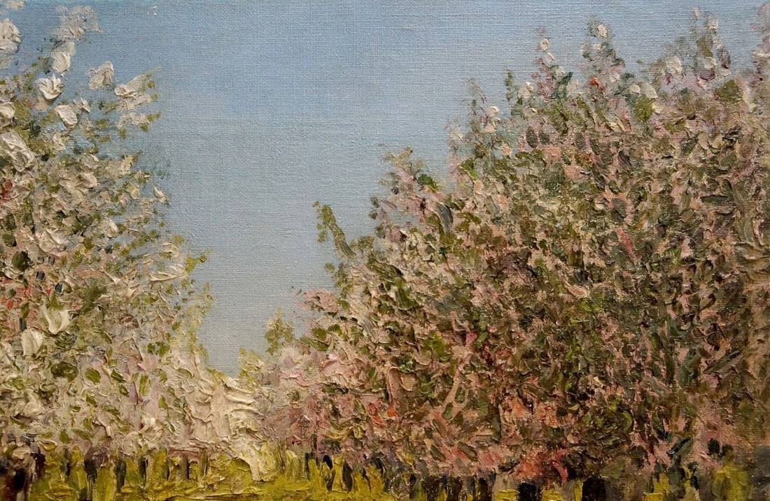 Oil painting Trees are blooming Nevkritiy Denis Nikiforovich - 4