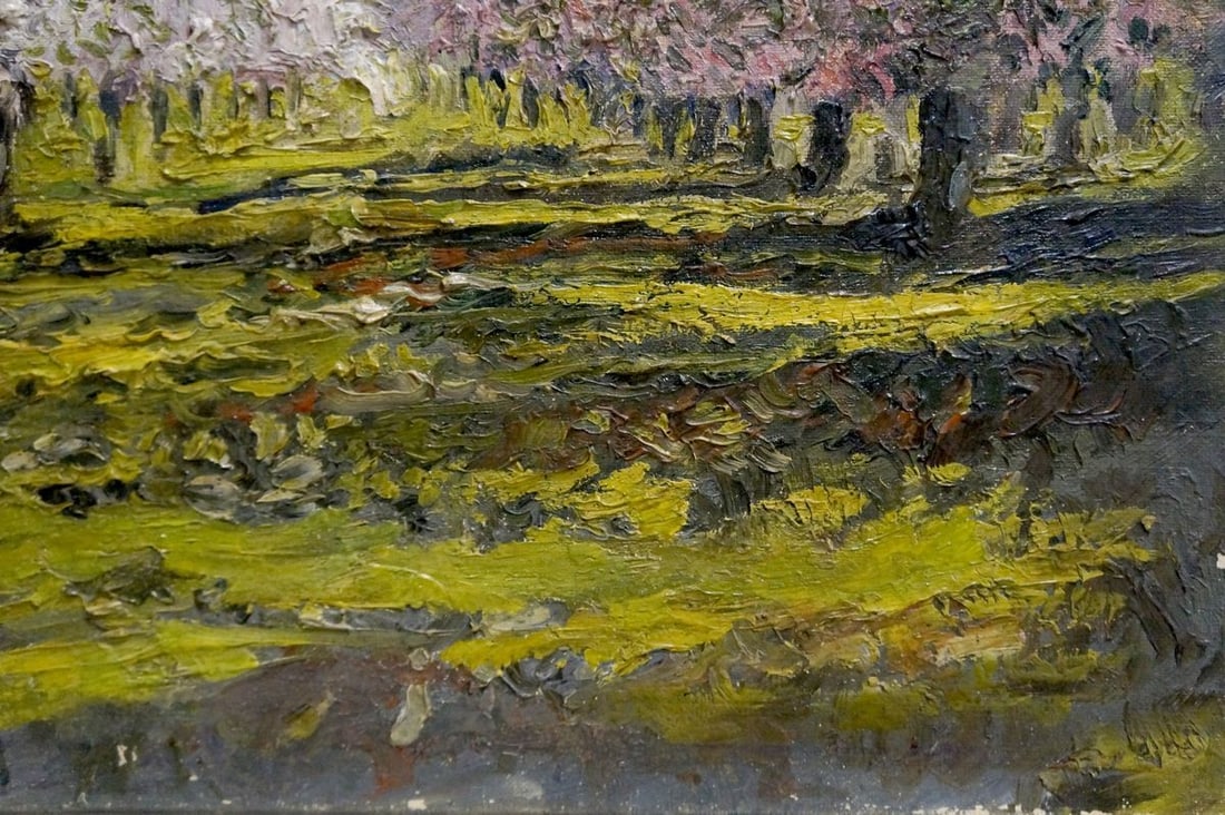 Oil painting Trees are blooming Nevkritiy Denis Nikiforovich - 5