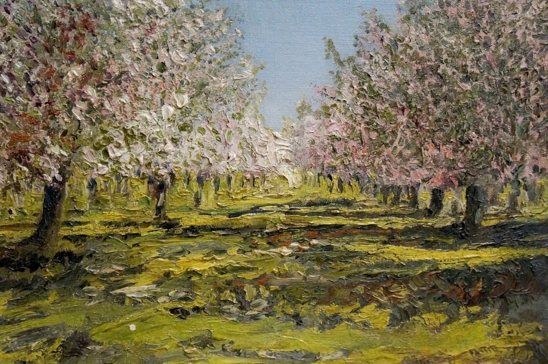 Oil painting Trees are blooming Nevkritiy Denis Nikiforovich - 6