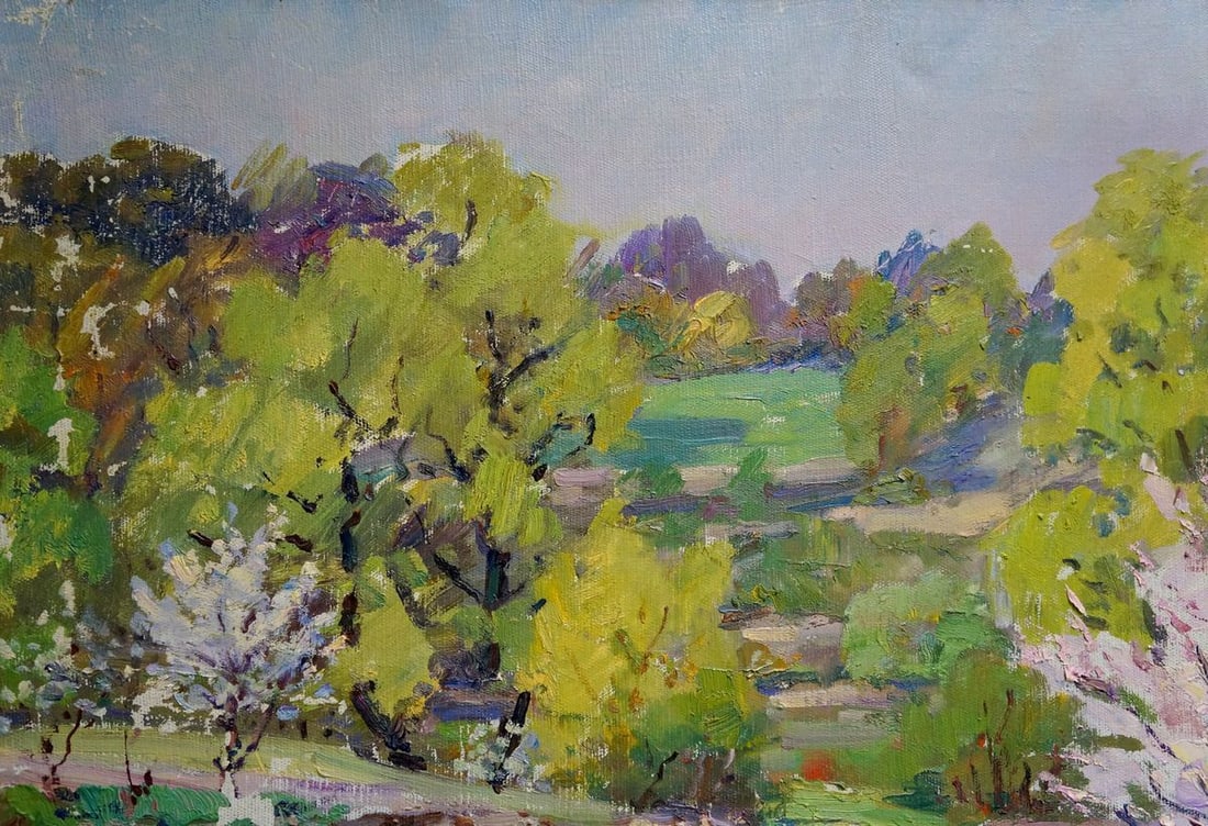 Oil painting In the garden Kisel Ivan Gordeevich - 3