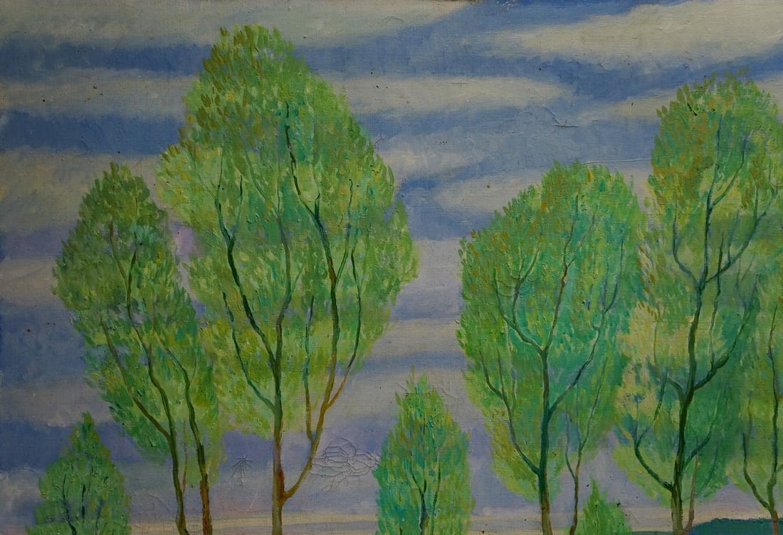 Oil painting Green landscape Daniil Georgievich Narbut - 3