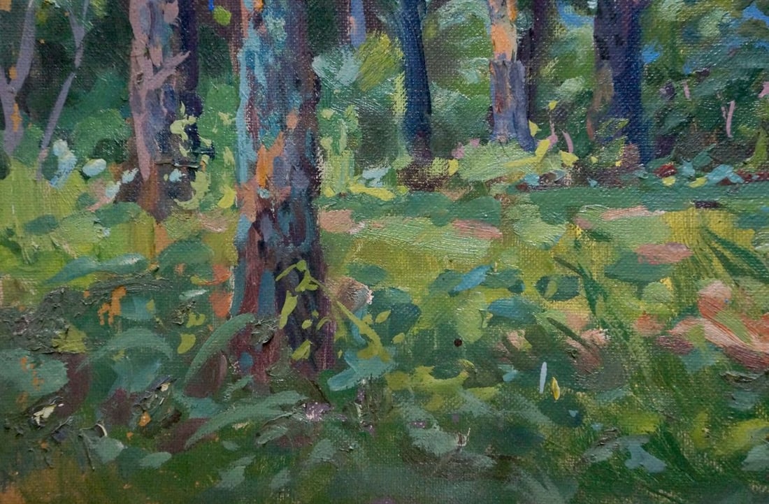 Oil painting By the river Fomin Anatoly Nikiforovich - 2