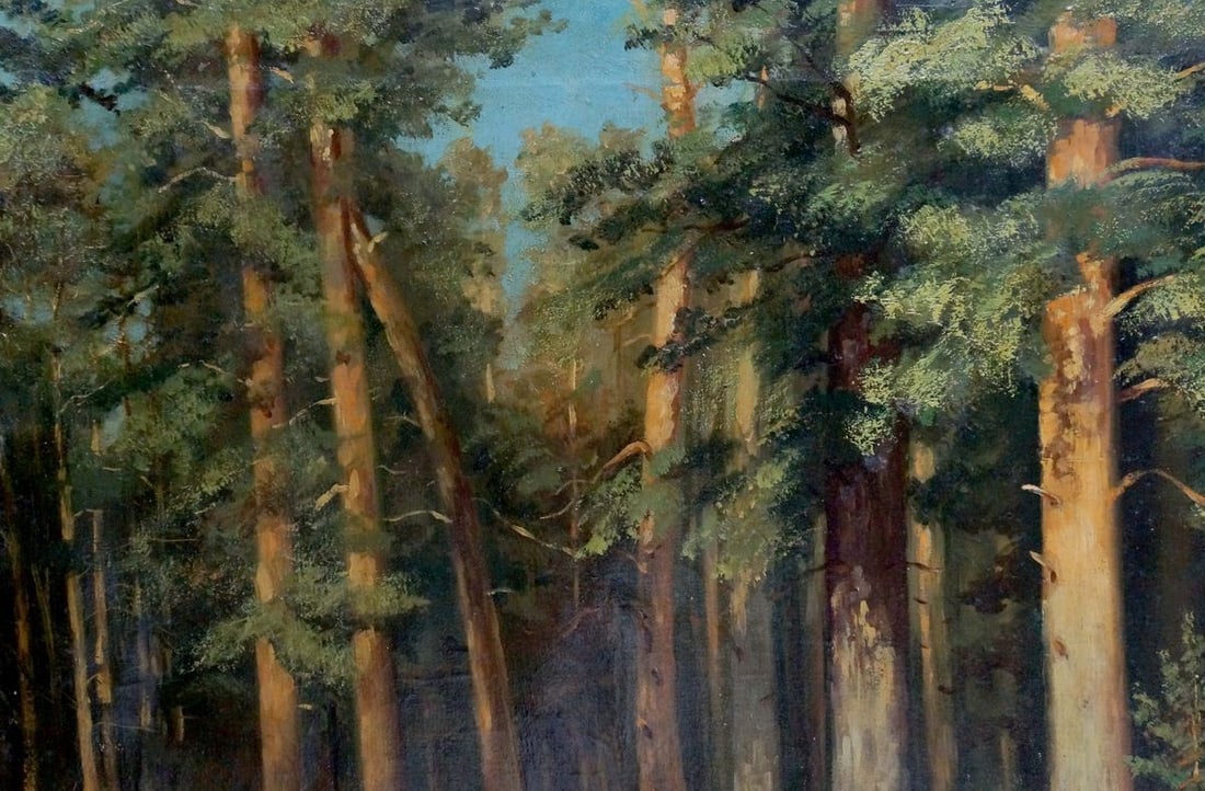 Oil painting Dense forest - 3